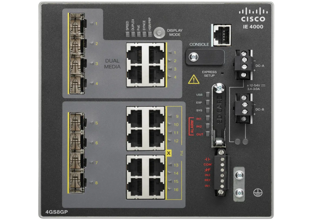 Cisco Industrial IE-4000-4GS8GP4G-E - Network Switch