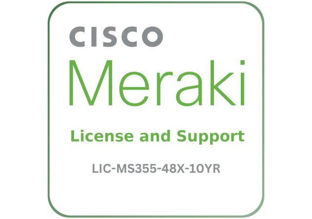 Cisco Meraki LIC-MS355-48X-10YR 10Y, MS355-48X - License and Support Service