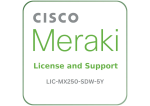 Cisco Meraki LIC-MX250-SDW-5Y Secure SD-WAN Plus - License and Support Service