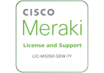 Cisco Meraki LIC-MX250-SDW-7Y Secure SD-WAN Plus - License and Support Service