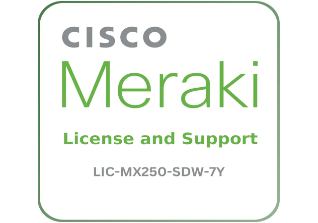 Cisco Meraki LIC-MX250-SDW-7Y Secure SD-WAN Plus - License and Support Service