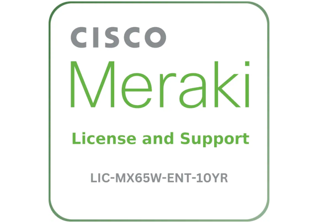 Cisco Meraki LIC-MX65W-ENT-10YR - License and Support Service