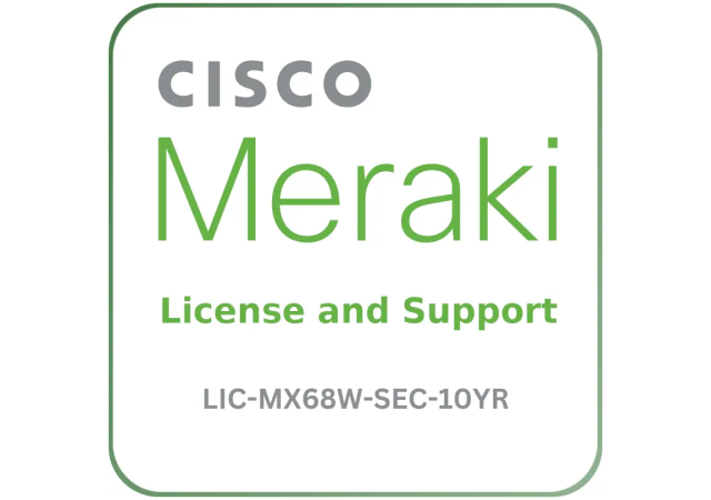 Cisco Meraki LIC-MX68W-SEC-10YR - License and Support Service