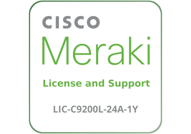 Cisco Meraki LIC-C9200L-24A-1Y Advanced- License and Support Service