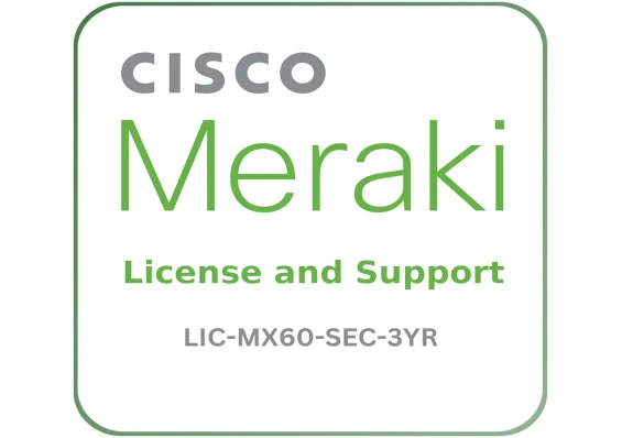 Cisco Meraki LIC-MX60-SEC-3YR - License and Support Service