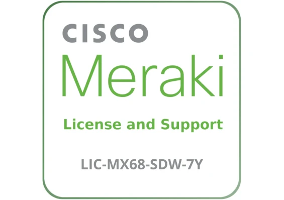 Cisco Meraki LIC-MX68-SDW-7Y Secure SD-WAN Plus - License and Support Service